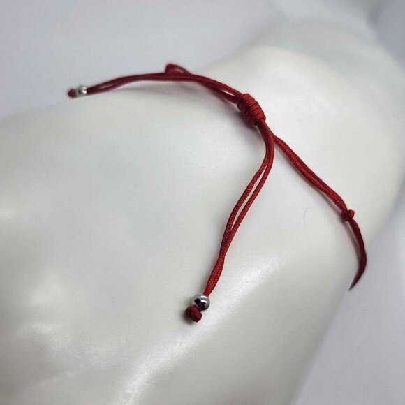 NEW Sterling Silver 925 Saint Benedict Design With Red String Bracelet - Picture 3 of 3
